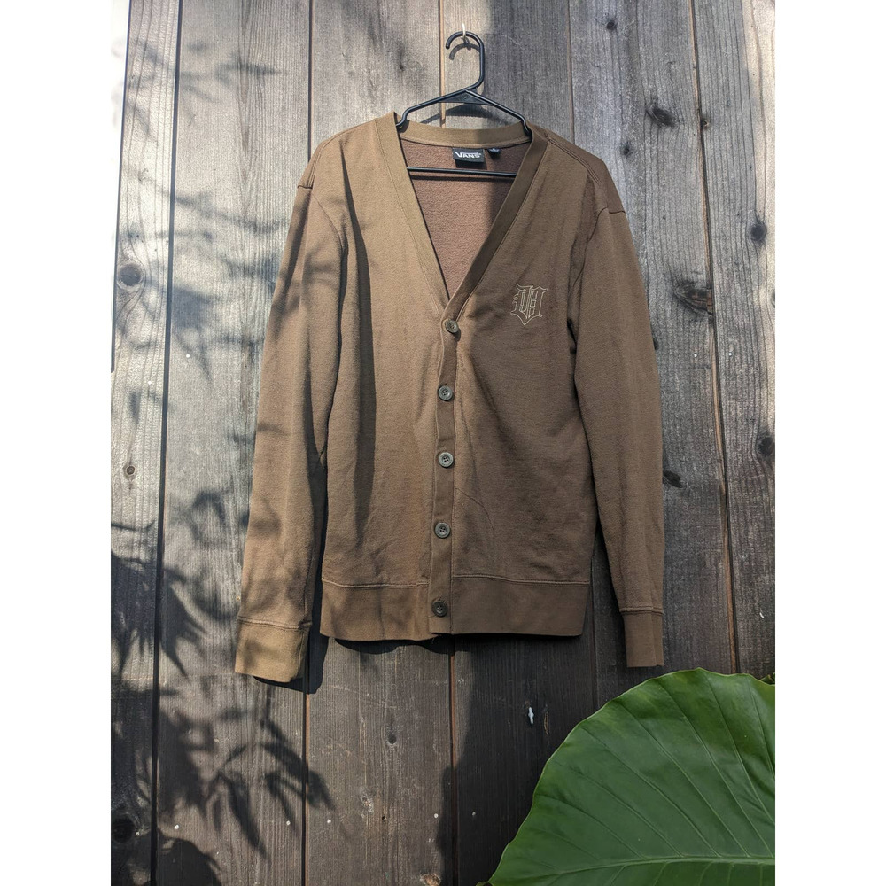 Vans 90's button up cardigan chocolate brown Size S